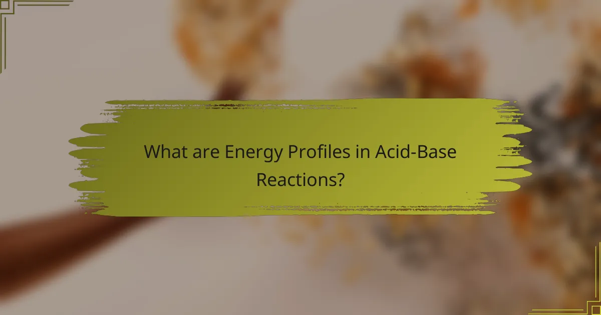 What are Energy Profiles in Acid-Base Reactions?