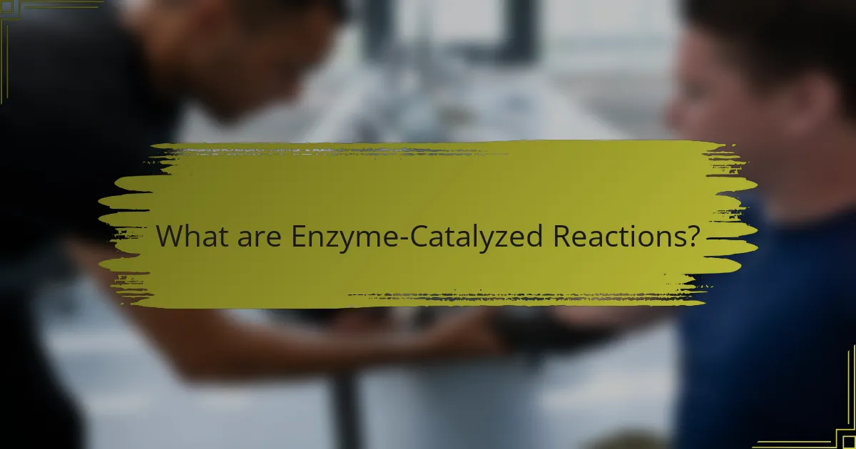 What are Enzyme-Catalyzed Reactions?