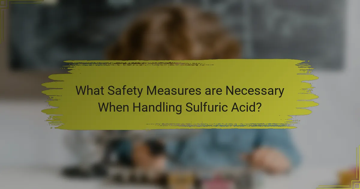 What Safety Measures are Necessary When Handling Sulfuric Acid?